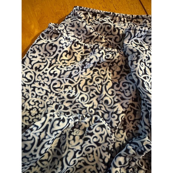 Laundry by Shelli Segal Blue Blouse 3/4 Sleeve All-over‎ Print Size L - Picture 7 of 7